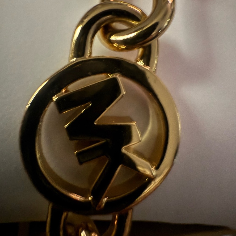 Michael Kors Gold-Tone MK Logo Bracelet - Picture 4 of 4